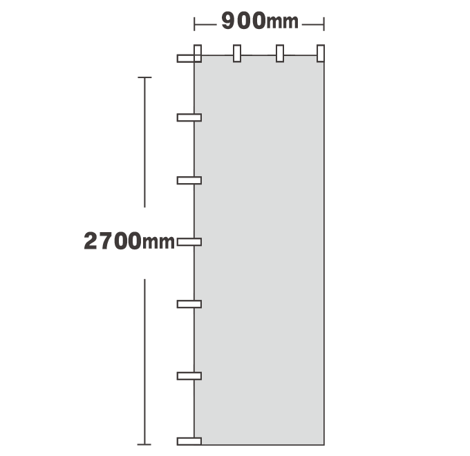 オリジナルのぼり旗 ジャンボのぼり 900mm×2700mmのデータ入稿プラン